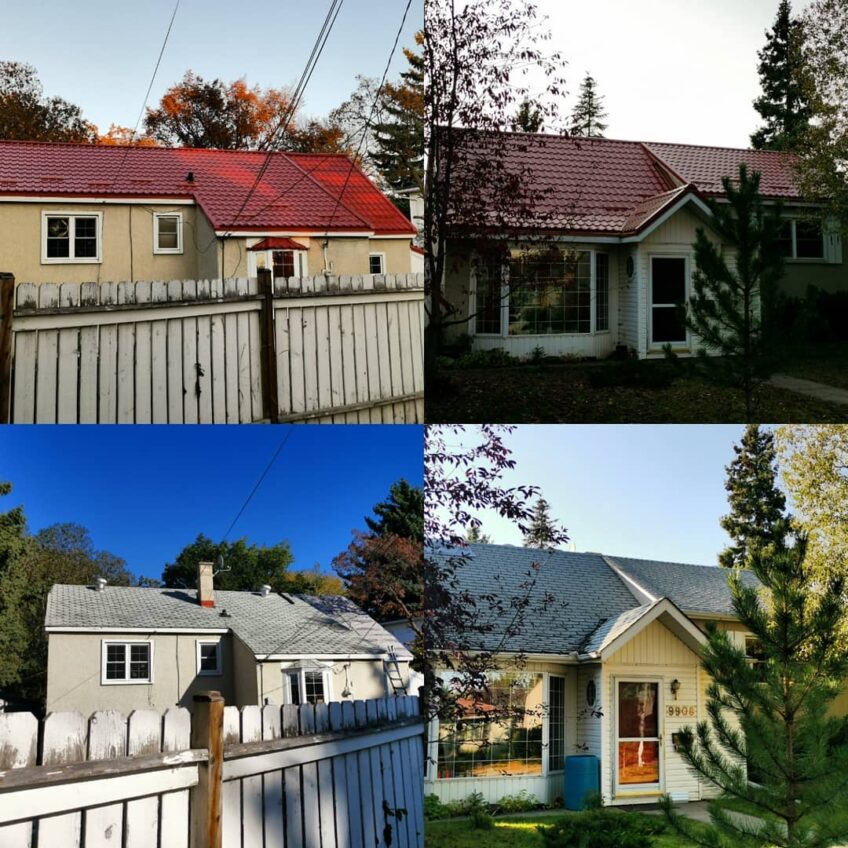 A collection of roofs.